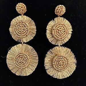 J. Crew Gold Fringe Earrings